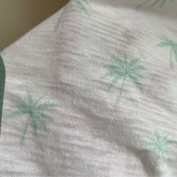 360 SWEATER Amanada Palmtree Racer Back Tank Top, White and Green. Size S - Picture 6 of 8